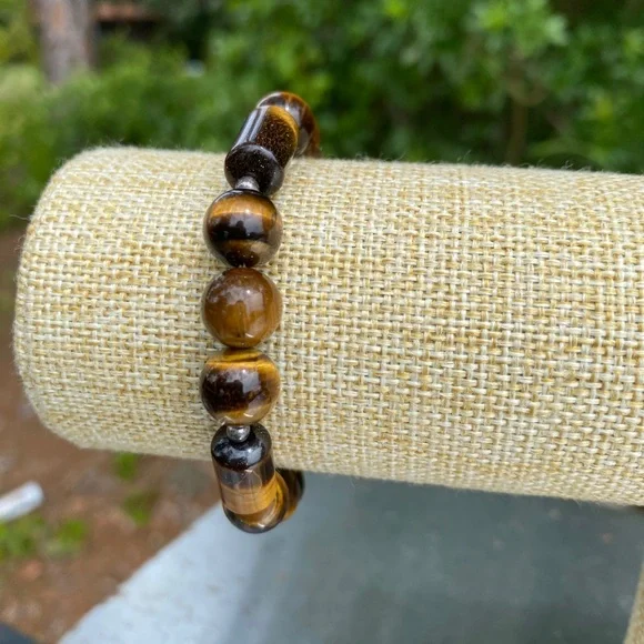 Brown Stone Beaded Bracelet - Picture 5 of 5